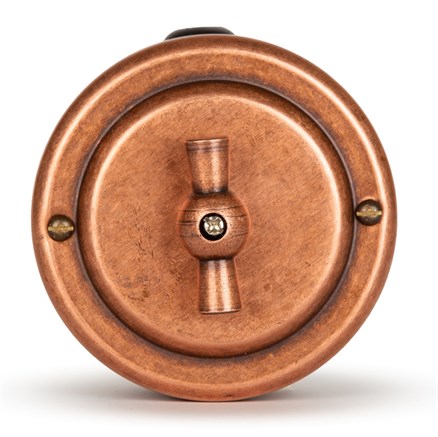 Переключатель ретро поворотный 1 кл. "Старая Медь" VINTAGE-BRASS 30101-3