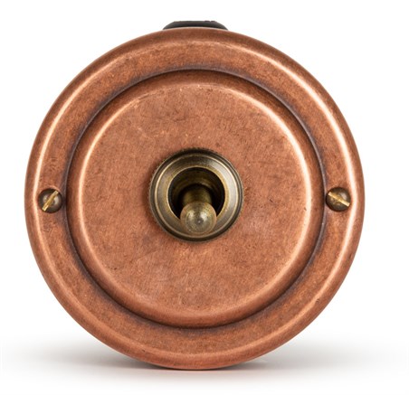 Переключатель (проходной) ретро тумблерный 1 кл. "Старая Медь" VINTAGE-BRASS 30302-3