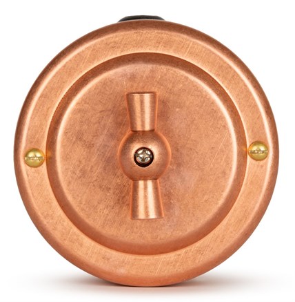 Выключатель ретро поворотный 2 кл. "Натуральная Медь" VINTAGE-BRASS 30201-7