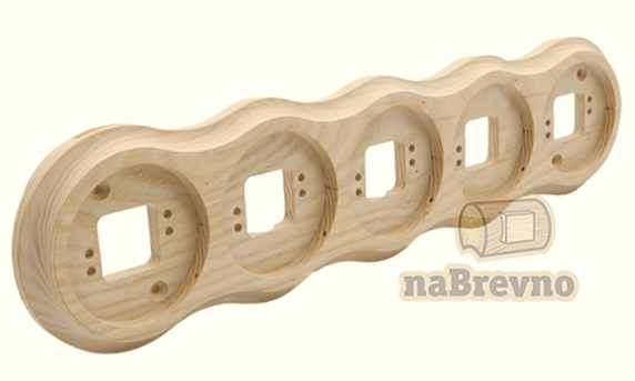 Рамка 5-местная натуральная Версаль naBrevno RV5-0