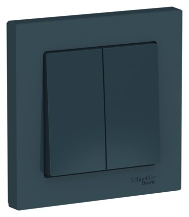 Изумруд Выключатель 2-клавишный сх.5, 10АХ, в сборе Systeme Electric AtlasDesign ATN000852 - фото 74438