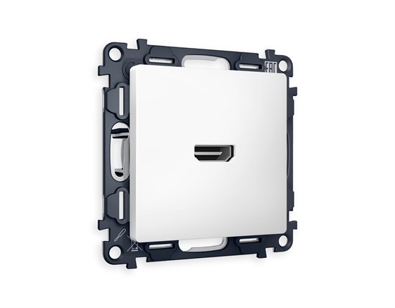 MA134010 Комплект механизма розетки HDMI 2.0 ALFA Белый матовый 40V/500mA 2.0GHz 5-18Gbit/s QUANT (AP1340, VM222), AMBRELLA VOLT, MA134010 - фото 92061