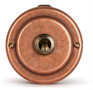Переключатель (проходной) ретро тумблерный 1 кл. "Старая Медь" VINTAGE-BRASS 30302-3
