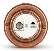Розетка информационная RJ45+TV (CAT.5E), белая, Старая Медь VINTAGE-BRASS 40401-3