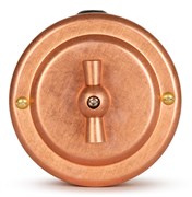 Выключатель ретро поворотный 2 кл. "Натуральная Медь" VINTAGE-BRASS 30201-7