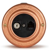 Розетка информационная RJ45+TV (CAT.5E), черная, Натуральная Медь VINTAGE-BRASS 40405-7