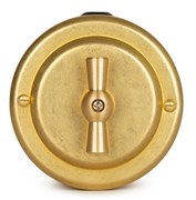 Выключатель ретро поворотный 2 кл. "Gold" VINTAGE-BRASS 30201-6