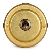 Переключатель (проходной) ретро тумблерный 1 кл. "Gold" VINTAGE-BRASS 30302-6