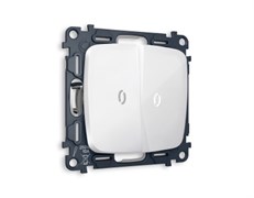 MO104035 Комплект механизма 2-кл проходного выключателя с подсветкой 5600K OMEGA Белый глянец QUANT (OP1040, VM120, G25W), AMBRELLA VOLT, MO104035