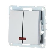 ВЫКЛЮЧАТЕЛЬ ДВУХКЛАВИШНЫЙ С ИНДИКАЦИЕЙ LK60 LK STUDIO 861203