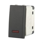 ВЫКЛЮЧАТЕЛЬ 45х22,5 мм с индикатором (черный бархат) LK45 LK STUDIO 850308