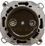 Розетки R/TV-SAT проходная/оконечная, коричневый, "Шедель" Bironi B3-30*-22