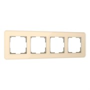 Рамка из стекла на 4 поста Elite айвори W0042443