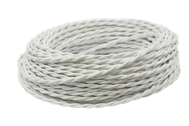 Ретро провод витой (50м) Белый Interior Wire Twist Магус ТМ ПРВ-БЕЛ-50м