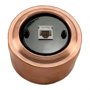 Ретро розетка компьютерная RJ45, Cat.5E, Медь, VINTAGE Metal М1-27-23
