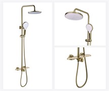 80112CG Комплект для ванны и душа ICON, матовое золото, Bronze de Luxe