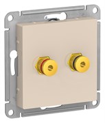 Беж Аудиорозетка двухместная Systeme Electric AtlasDesign ATN000287