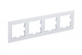 Nature Матовое стекло белый Рамка 4-ая Systeme Electric AtlasDesign ATN330104