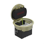 Люк в пол на 1,5 поста (45х45мм), с суппортом и коробкой, (латунь) IP66 LUK/1,5BR66