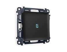 MA802040 Комплект механизма 1-кл проходного выключателя с подсветкой 10000K ALFA Черный матовый QUANT (AP8020, VM105, G29B), AMBRELLA VOLT, MA802040