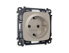 MO367010 Комплект механизма электрической розетки OMEGA Серо-бежевый матовый с/з с шторками QUANT (OP3670, VM141), AMBRELLA VOLT, MO367010