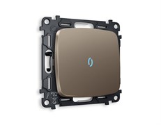 MO632040 Комплект механизма 1-кл проходного выключателя с подсветкой 10000K OMEGA Темная бронза матовый QUANT (OP6320, VM105, G29B), AMBRELLA VOLT, MO632040