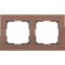 Рамка на 2 поста (коричневый алюминий) W0021714 - фото 16202
