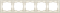 Рамка на 5 постов (слоновая кость) WL05-Frame-05-ivory - фото 16326