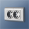 Рамка для двойной розетки (серебряный) W0082106 - фото 16450