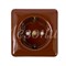Розетка фарфоровая квадратная коричневая Мезонин GE80301-04 - фото 17094