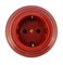 Розетка ретро керамическая с заземлением цвет гранатовый, Leanza Granato РГС - фото 17611