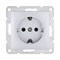 Розетка Серебро с з/к с защитными шторками LK60 LK STUDIO 863203