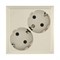 Розетка двойная Бежевая с з/к с защитными шторками LK60 LK STUDIO 863501
