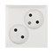 Розетка двойная без з/к с защитными шторками LK60 LK STUDIO 863604