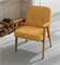 Кресло винтажное ретро, каркас светлое/темное дерево, цвет желтый КР000Ж - фото 45213