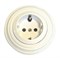 Ретро розетка пластиковая, белая, LK-Studio - фото 48009